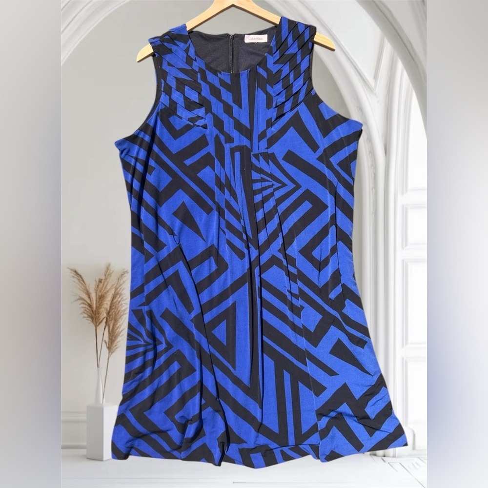 ⭐️Calvin Klein Blue Sleeveless Dress Women’s XL, Euc, 07
